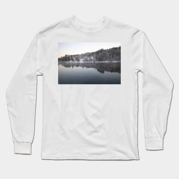 Winter landscape Long Sleeve T-Shirt by Memories4you